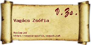 Vagács Zsófia névjegykártya